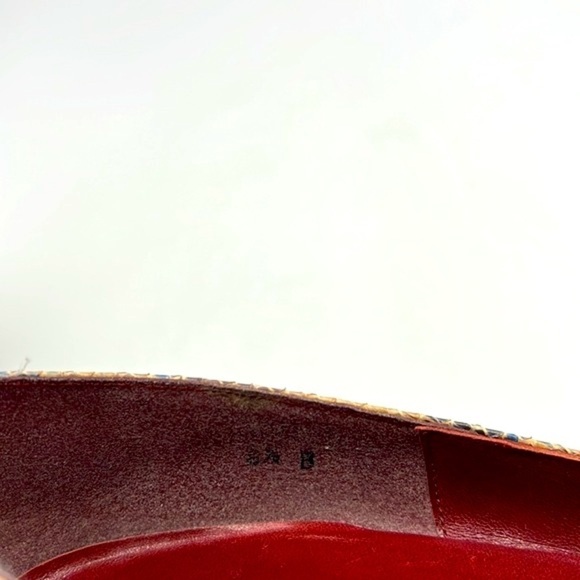 Stuart Weitzman - Vintage Leather Brown & Blue Snakeskin Leather Heels Size 8.5 - Picture 15 of 16